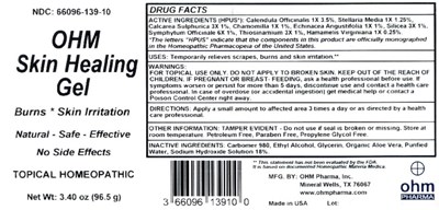 3.40oz Tube Label (Ohm Skin Healing Gel)